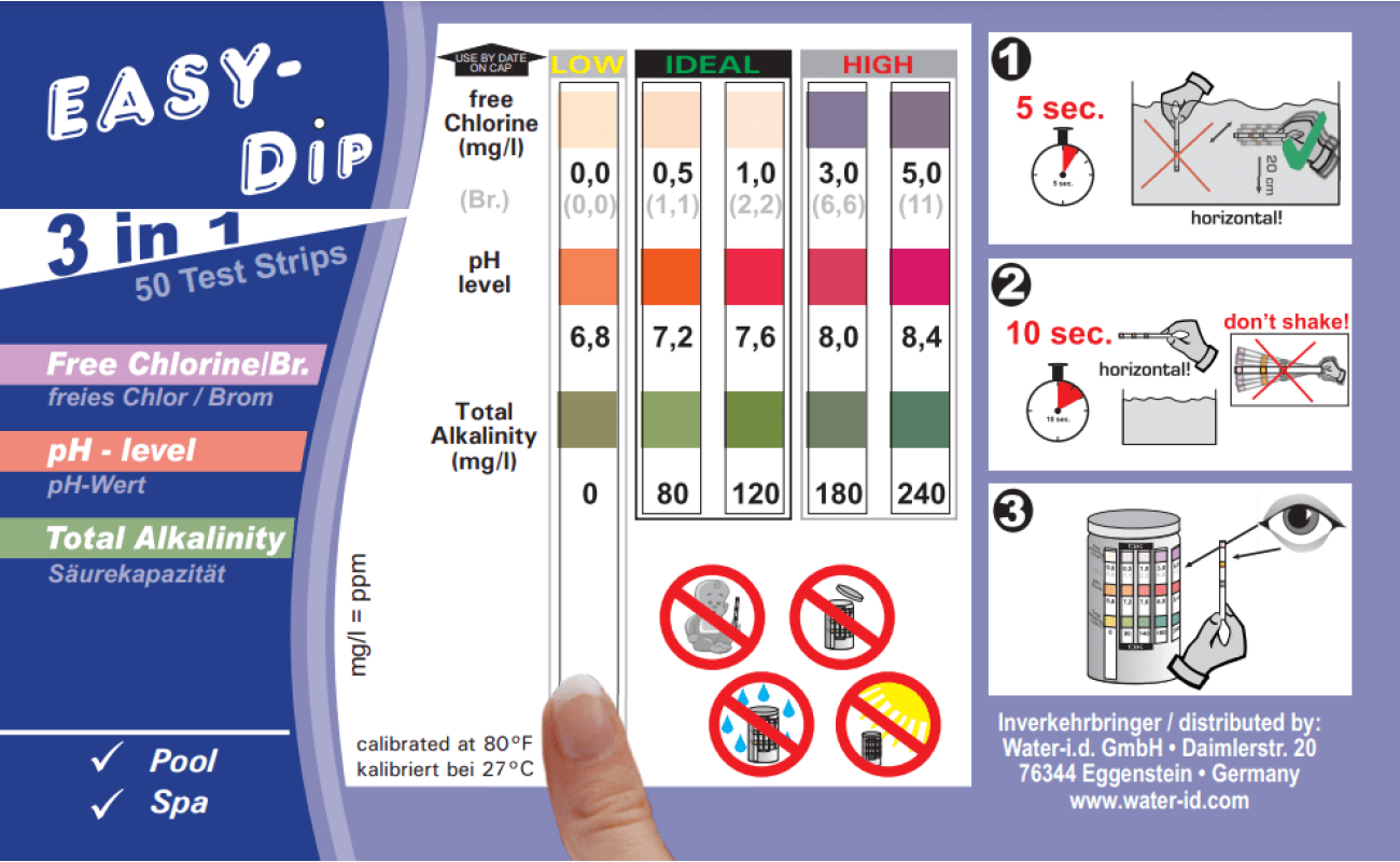 tsl100 - test strips 3-in-1