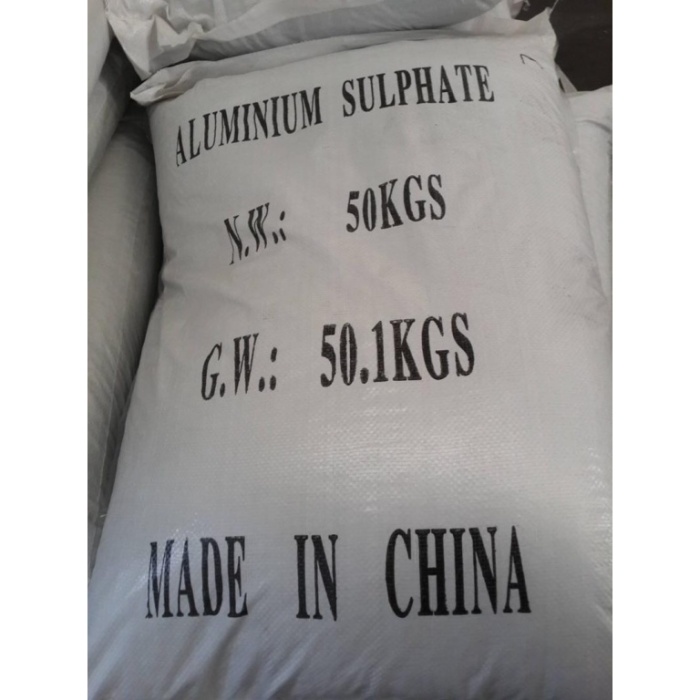aluminium sulphate 15-17% al2o3 50kg bag