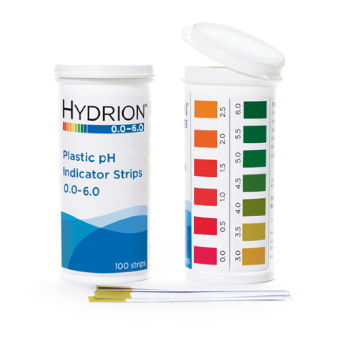 hydrion (9200) spectral 0.0-6.0 plastic ph strip
