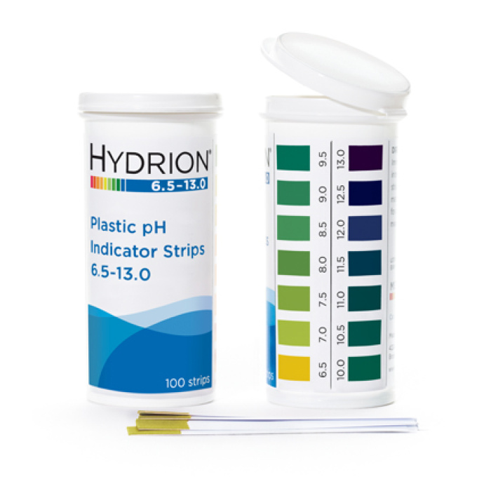 hydrion (9600) spectral 6.5-13.0 plastic ph strip