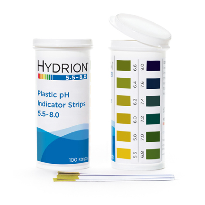 hydrion (9700) spectral 5.5-8.0 plastic ph strip